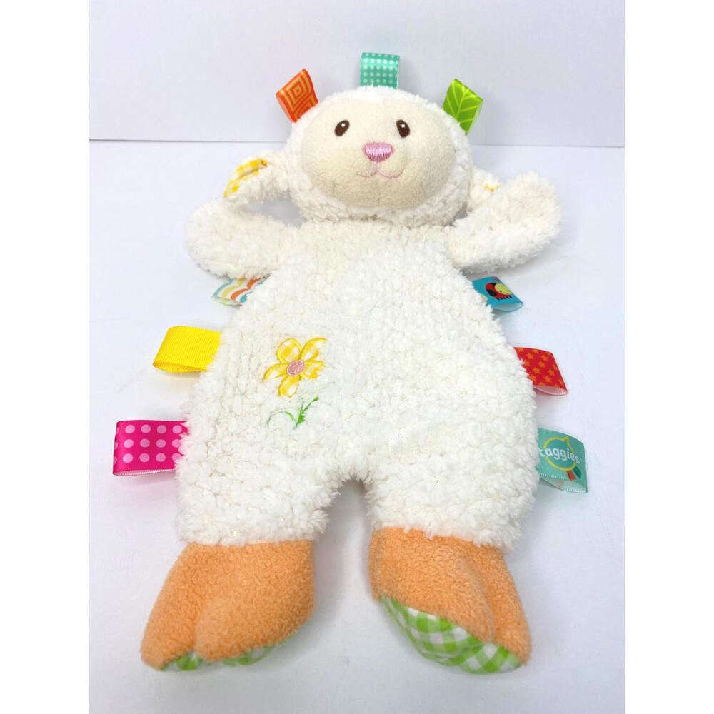 Mary Meyer Taggies Sherbet Lamb Plush Security Blanket Baby Lovey Satin Tags - Picture 2 of 9
